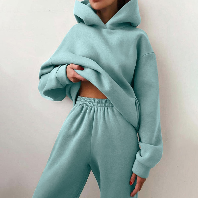 Sienna Fleece Tracksuit – Cozy & Stylish Two-Piece Set