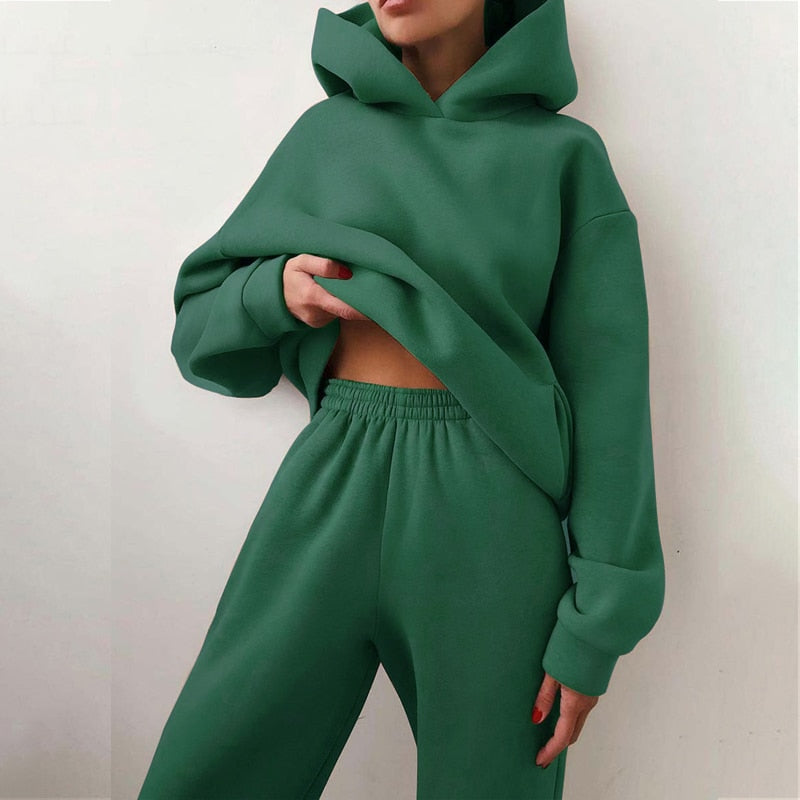 Sienna Fleece Tracksuit – Cozy & Stylish Two-Piece Set