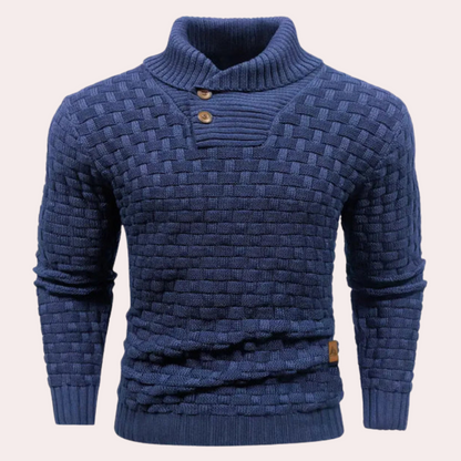 Highland Collar Knit Sweater - Warm & Stylish